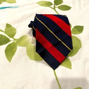 Polo Ralph Lauren Regimental Striped Pure Silk Twill Hand Made Tie USA